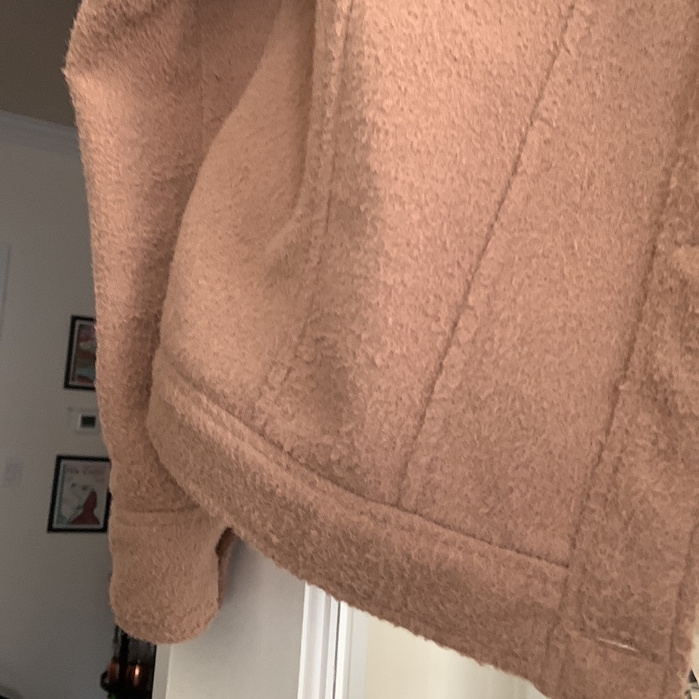 Joie cute fall shacket light brown soft button up cozy designer jacket - Picture 4 of 7